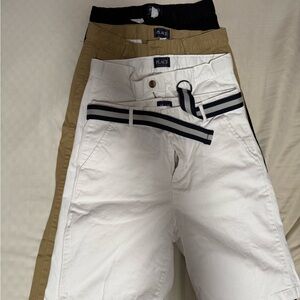 The Children's Place White, Tan, and Black Formal Pants bundle